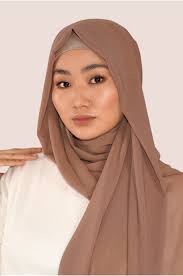 Chiffon stretch hijab mocha