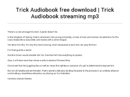 Anne hathaway, julie andrews, hector elizondo and others. Trick Audiobook Free Download Trick Audiobook Streaming Mp3