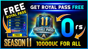 Earn royale points from missions, items and crates to rank up and collect rewards. Get Season 11 Royal Pass Free In Pubg Mobile Get Free Uc Upto 10000uc Trick Giveaway Season 11 Youtube