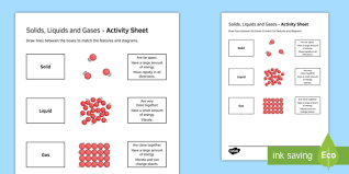 Solids Liquids And Gases Match And Draw Teacher Made