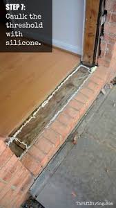 If the floor is concrete, use a carbide tipped masonry bit to drill holes for either masonry screws or plastic anchors. 8 Home Repairs Ideas Home Repairs Exterior Doors Door Thresholds