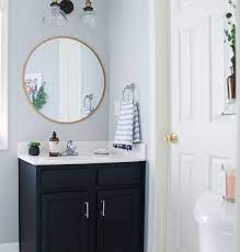 May 22, 2021 · notice below, where the images show the vanity with a door closed (preventing light from coming in) and then an image with all doors and windows open. The Best 20 Diy Navy Blue Gold Painted Vanity Bathroom Makeover