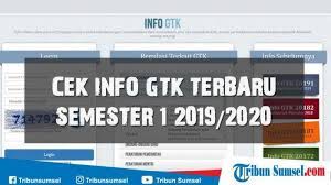Share this post berlangganan update artikel terbaru via email: Cek Info Gtk Versi 2019 1 1 Terbaru Semester 1 2019 2020 Login Http Info Gtk Kemdikbud Go Id Tribun Sumsel