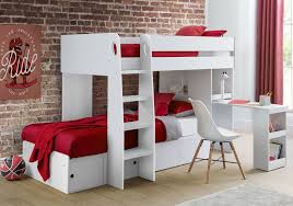 Maximize your bedroom space, with our premium metal full size loft bed, as it does not't take up much floor space. Eclipse White Wooden Storage Bunk Bed Frame 3ft Single