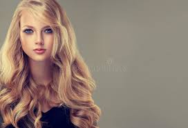 Golden retriever lovers, all dog breeds and pets welcome. Golden Haired Woman With Voluminous Shiny And Curly Hairstyle Frizzy Hair Stock Image Image Of Attractive Fresh 113012295