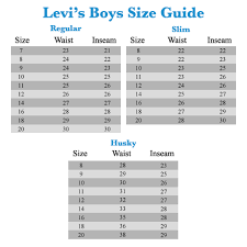 Ladies Levi Jeans Size Guide