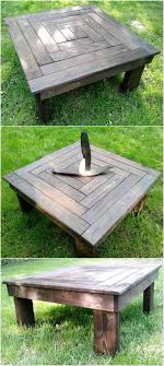 There Is Sometimes A Table Needed For The Outdoor Use So Here Is An Idea For The Outdoor Coffe Outdoor Patio Table Outdoor Coffee Tables Wood Pallet Furniture