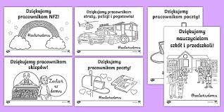 Kolorowanki • bezpieczne wakacje • pliki użytkownika jolas_79 przechowywane w serwisie chomikuj.pl • 007 free printable page.gif, 006 picture to color kid.gif. Free Dziekujemy Pracownikom Kolorowanki Koronawirus