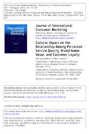 Grocers by profession and entrepreneurs by spirit, they began supplying quality essentials to the growing community and quickly. Pdf Cultural Impact On The Relationship Among Perceived Service Quality Brand Name Value And Customer Loyalty
