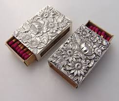 Silver Repousse Match Box Covers Glo I Have One Of These Aluminyum Folyo Sanat Aluminyum Folyo Bakir