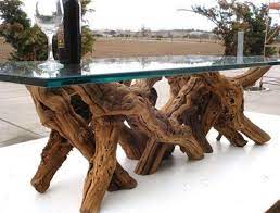 Tree Trunk Tables Driftwood Furniture Tree Trunk Table Glass Dining Table