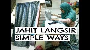 Membuat gorden jendela sendiri model istana atau overlap termudah. Jahit Langsir Pintu Di Rumah Mak Messy House Persediaan Raya 2017 Youtube