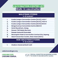 Maybe you would like to learn more about one of these? Covid 19 Vaccination Morning Walk In Sessions Now Available For Klang Valley Residents Soyacincau