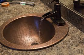 how to replace a copper bathroom sink