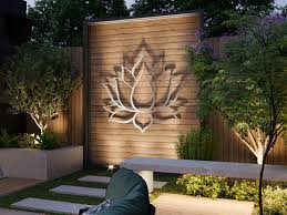 Vtg metal flowers sculpture yard art garden statue outside decor 11 tall. Lotus Flower Large Outdoor Metal Wall Art Garden Sculpture Zen Decor Modern Outdoor Wall Art Yoga Wall Art Silver Wall Art