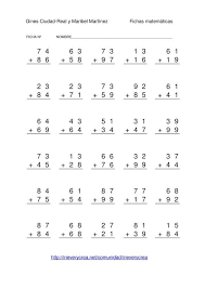 Sumas Dos Numeros Dos Cifras 100 Fichas Con Llevada Hojas De Calculo Matematicas Primero De Primaria Ejercicios De Calculo