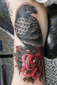Traditional Raven Skull Tattoo Google Search Crow Tattoo Traditional Tattoo Tattoo Font For Men