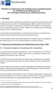 Muster antrag auf verkürzung der ausbildung pdf. Richtlinie Zur Abkurzung Und Verlangerung Der Ausbildungszeit Zur Teilzeitberufsausbildung Sowie Zur Vorzeitigen Zulassung Zur Abschlussprufung Pdf Kostenfreier Download