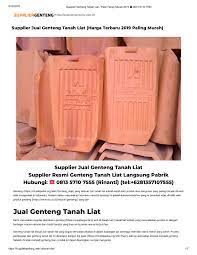 Daftar harga genteng terbaru 2021. Supplier Jual Genteng Tanah Liat Harga Terbaru 2019 Paling Murah Flip Book Pages 1 7 Pubhtml5