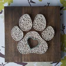 Add luke's name and a heart. Paw Print String Art Design Blissful Days Designs