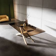 Glass table can use tempered glass or laminated glass as the top. Sovet Italia Cross Dining Table Glassdomain Co Uk