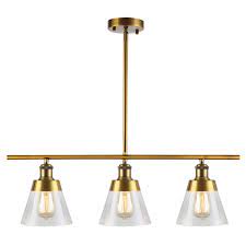 Fivess Lighting 3 Light Antique Gold Kitchen Island Lighting Visit The Image Link More Deta Kitchen Island Lighting Pendant Light Fixtures Linear Chandelier