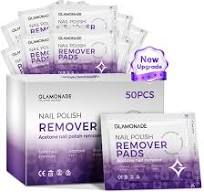 Amazon.com : Glamonade Nail Polish Remover Pads: Acetone Gel ...