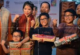 The women wer exchanged for horses!! Buy Boxer Mc Mary Kom With Her Children Pictures Images Photos By K Asif Sports Pictures