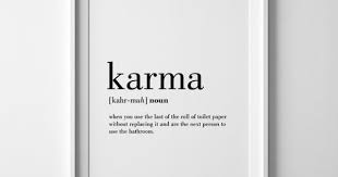 Karma Definition Print Karma Druckbare Von Printabold Auf Etsy Bathroom Art Decor Kitchen Humor Coffee Quotes