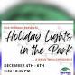 Holiday Lights in the Park! event in Enola, PA