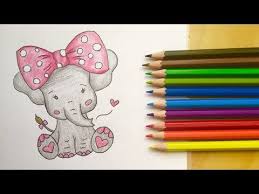 Nasil Fil Cizilir Tatli Fil Cizimi Cute Elephant Drawing Youtube Drawing Cizim Sanat