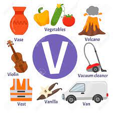 Look through your kid's stuffed animals and action figures. Vector Cute Kids Animal Alphabet Letter V Set Of Cute Cartoon Illustrations Royalty Free Cliparts Vectors And Stock Illustration Image 114903676