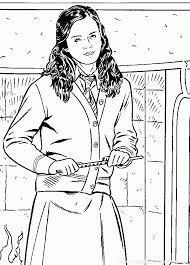 J'ai une page pinterest sur cette franchise qui passionne énormément de monde et comme. Hermione Coloriage Harry Potter Coloriages Pour Enfants