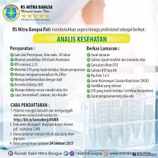 Entdecke rezepte, einrichtungsideen, stilinterpretationen und andere ideen zum ausprobieren. Lowongan Kerja Rs Mitra Bangsa Pati Jawa Tengah Januari 2021