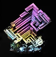 A Close Up Photo Of The Element Bismuth Bi Bismuth Crystal Bismuth Microscopic Photography