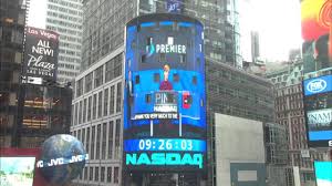 Nasdaq sign at times square, manhattan. Premier Inc On The Nasdaq Tower In Times Square Youtube