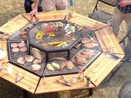Sommer Sonne Grillparty Eine Super Idee Von Spax Eine Grillstation Fur Den Garten Bbq Table Summer Bbq Table Fire Pit Grill Outdoor Kitchen