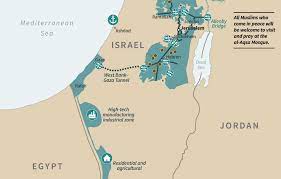 Israel is one of nearly 200 countries illustrated on our blue ocean laminated map of the world. Revealed Trump S Deal Of The Century Map For A Future Palestine Israel Middle East Eye