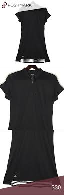 Adidas Climacool Half Zip Black Golf Dress 12 Golf Dresses Womens Golf Wear Adidas Dress