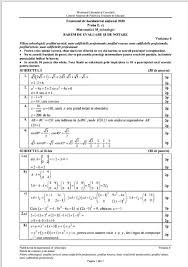 Subiectele la matematica profil real bacalaureat 2021. Barem Matematica Bac 2020 Tehnologic 1 Unica Ro