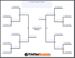 12 Team College Football Playoff Bracket Big Ten College