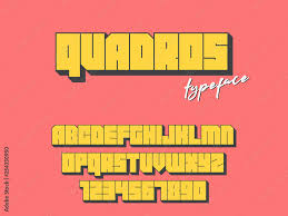 3d letters alphabet template + free. Vector Square Block Font Latin Alphabet Letters And Numbers 3d Font Stock Vector Adobe Stock