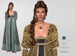 I like having the option of medieval/tudor game play in the sims. Sifix Fiorenza Dress Rc The Sims 4 Download Simsfinds Com