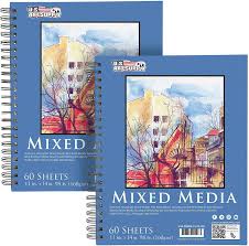 Enjoy unlimited free printables designed by printjoy®. Mixed Media Paper 98lb 160g M2 Pack Of 2 Art Supply 5 5 X 8 5 Mixed Media Paper Pad U S Spiral Side Bound 60 Sheets Arts Crafts Sewing