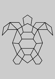 A4 Geometric Turtle Print Etsy Geometric Drawing Geometric Art Animal Geometric Design Art