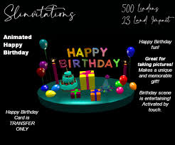 Check spelling or type a new query. Second Life Marketplace Slinvitations Animated Happy Birthday Card