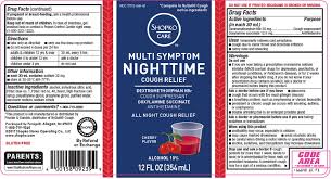 Doxylamine hydrogen succinate 25 mg or 12.5 mg. Shopko Nighttime Cough Relief Drug Facts