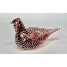 Vintage Glass Bird Figurine By Oiva