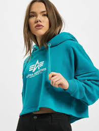 Authentic military outerwear and apparel, since 1959. Alpha Industries Damen Hoody Basic In Blau 790727