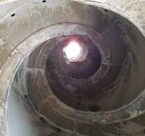 What the inside of a concrete mixer drum looks like. : r ...